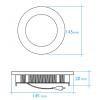 Downlight empotrar redondo 9W 